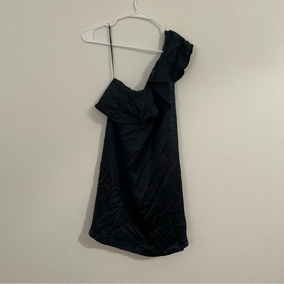 Madewell Dress Silk Dancefloor One-Shoulder Dress- 100% Silk - Picture 5 of 7